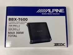 ALPINE BBX-T600 CAR AMPLIFIER (ORIGINAL RRP - €119.99) IN BLACK (WITH BOX). (SEALED UNIT). [JPTZ7783]