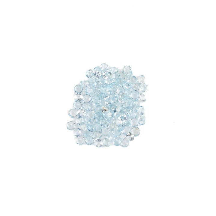 4.72ct Sky Blue Topaz Faceted Round-cut Parcel of Gemstones, 2mm