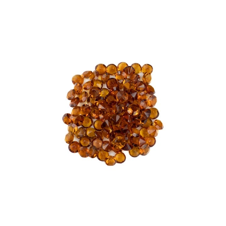 18.23ct Citrine Faceted Round-cut Parcel of Gemstones, 3.75mm