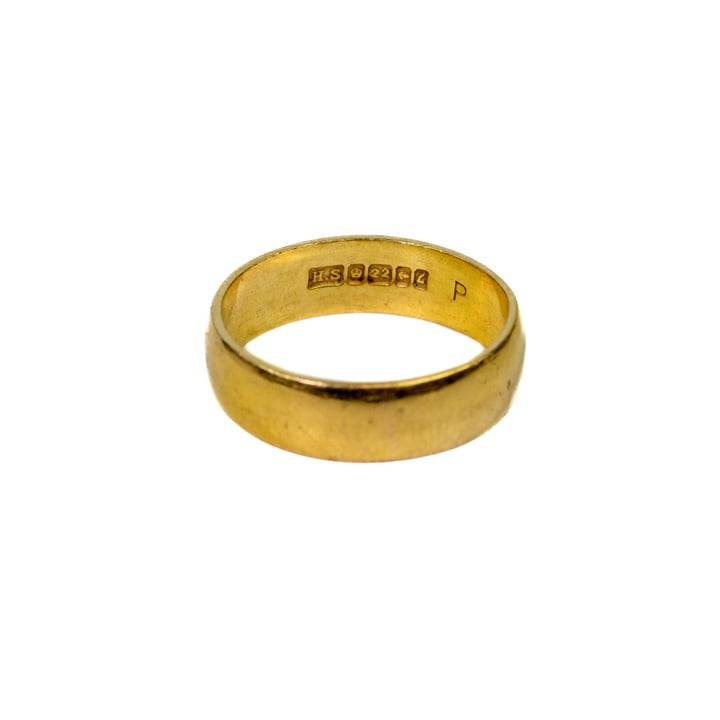 22ct Yellow Gold Band Ring, Size L, 4.4g (VAT Only Payable on Buyers Premium)