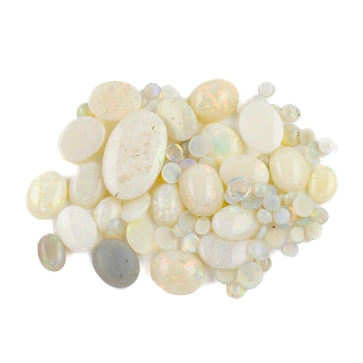 40.20ct Opal Cabochon Mixed-cut Parcel of Gemstones, mixed