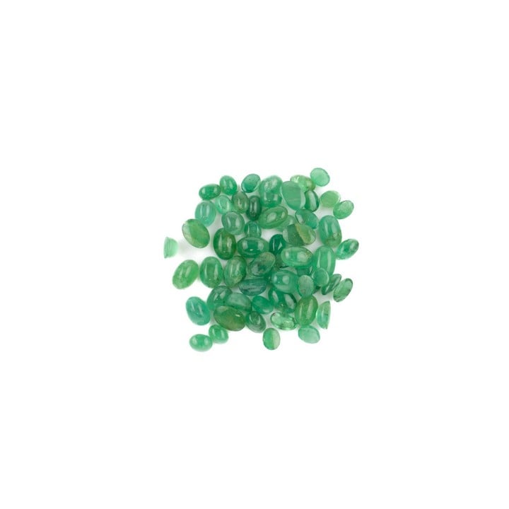 17.50ct Emerald Cabochon Oval-cut Parcel of Gemstones, mixed