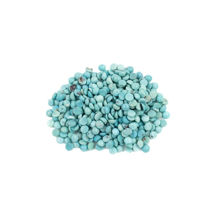 67.07ct Turquoise Cabochon Round-cut Parcel of Gemstones, 3.75mm