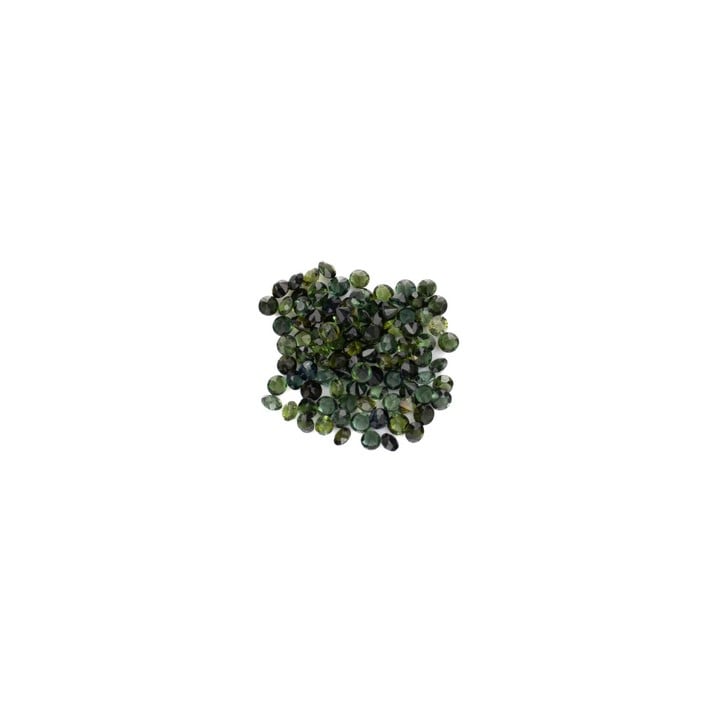 4.80ct Green Tourmaline Faceted Round-cut Parcel of Gemstones, 2.25mm