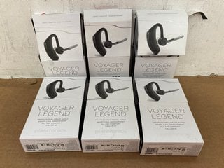 6 X VOYAGER LEGEND BLUETOOTH HANDS FREE EARPIECE: LOCATION - B1