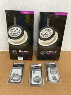 2 X LITTMANN CLASSIC III STETHOSCOPE TO INCLUDE 3 X LITTMANN STETHOSCOPE SPARE PARTS KITS: LOCATION - B2