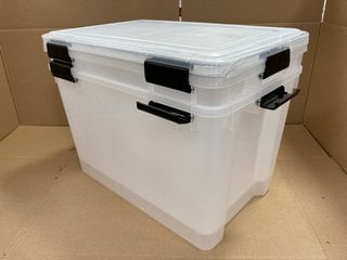 2 X LARGE PLASTIC STORAGE BOXES WITH LIDS INCLUDED: LOCATION - B2