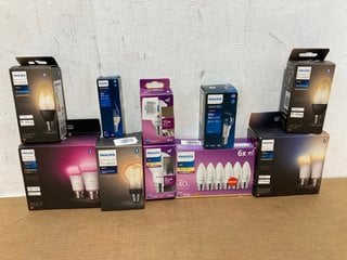 QTY OF ASSORTED LIGHTING ITEMS TO INCLUDE PHILIPS HUE BULB: LOCATION - BR9