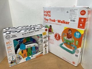 3 X ASSORTED BABY ITEMS TO INCLUDE BRIGHT STARTS TINY TERK WALKER: LOCATION - BR9