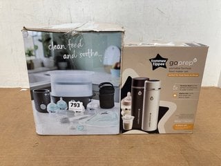 2 X ASSORTED BABY ITEMS TO INCLUDE TOMMEE TIPPEE COMPLETE FORMULA SYSTEM: LOCATION - BR10