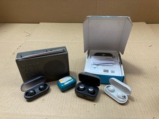 QTY OF ASSORTED ITEMS TO INCLUDE SENNHEISER TRUE WIRELESS EARBUDS: LOCATION - BR13