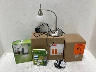 QTY OF ASSORTED LIGHTING ITEMS TO INCLUDE JOHN LEWIS & PARTNERS ANYDAY MITCH TOUCH LAMP: LOCATION - BR15