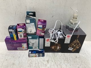 QTY OF ASSORTED LIGHTING ITEMS TO INCLUDE JOHN LEWIS & PARTNERS HANGING DIAMOND LIGHT 20CM: LOCATION - BR15