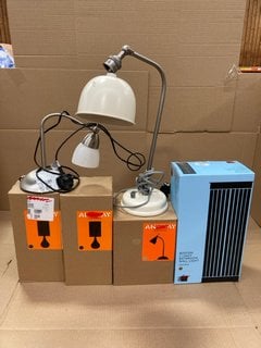 QTY OF ASSORTED LIGHTING ITEMS TO INCLUDE JOHN LEWIS & PARTNERS KRISTY TOUCH LAMP: LOCATION - BR16