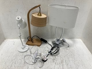 QTY OF ASSORTED LIGHTING ITEMS TO INCLUDE JOHN LEWIS & PARTNERS TONY DESK LAMP: LOCATION - BR17