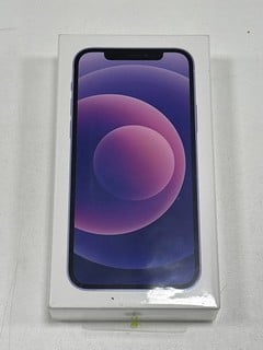 APPLE IPHONE 12 64GB SMARTPHONE IN PURPLE: MODEL NO A2403 (WITH BOX & ALL ACCESSORIES) [JPTM127231] (SEALED UNIT) THIS PRODUCT IS FULLY FUNCTIONAL AND IS PART OF OUR PREMIUM TECH AND ELECTRONICS RANG