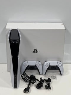 SONY PLAYSTATION 5 DIGITAL EDITION (SLIM) 1TB GAMES CONSOLE IN WHITE: MODEL NO CFI-2016 (WITH BOX AND ACCESSORIES TO INCLUDE 1 EXTRA DUAL SENSE WIRELESS CONTROLLER) [JPTM127211] THIS PRODUCT IS FULLY