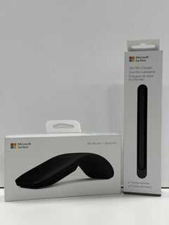 MICROSOFT SURFACE ARC MOUSE AND SLIM PEN CHARGER LAPTOP ACCESSORIES IN BLACK (WITH BOXES AND ALL ACCESSORIES) [JPTM127051] (SEALED UNIT) THIS PRODUCT IS FULLY FUNCTIONAL AND IS PART OF OUR PREMIUM TE