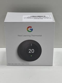 GOOGLE NEST LEARNING SMART THERMOSTAT (ORIGINAL RRP - £219) IN BLACK: MODEL NO A0103 (WITH BOX & ALL ACCESSORIES) [JPTM127063] (SEALED UNIT) THIS PRODUCT IS FULLY FUNCTIONAL AND IS PART OF OUR PREMIU