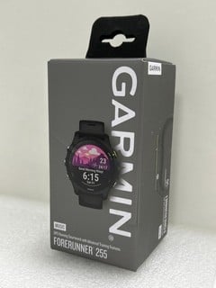 GARMIN FORERUNNER 255 MUSIC SMARTWATCH IN BLACK: MODEL NO A04308 (WITH BOX & ALL ACCESSORIES) [JPTM127152] THIS PRODUCT IS FULLY FUNCTIONAL AND IS PART OF OUR PREMIUM TECH AND ELECTRONICS RANGE