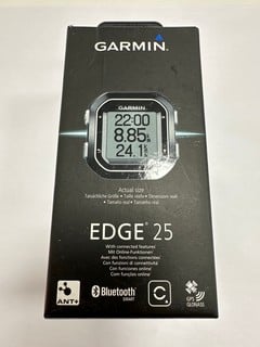 GARMIN EDGE 25 BIKE COMPUTER (ORIGINAL RRP - £139) IN BLACK: MODEL NO 010-03709-30 (WITH BOX & ALL ACCESSORIES, UNUSED RETAIL CONDITION) [JPTM126918] THIS PRODUCT IS FULLY FUNCTIONAL AND IS PART OF O