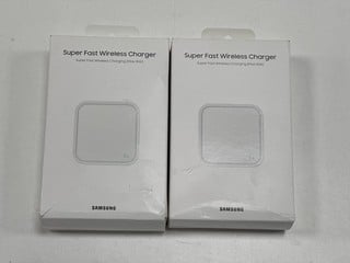 2 X SAMSUNG SUPER FAST WIRELESS CHARGER IN WHITE: MODEL NO EP-P2400 (WITH BOX & ALL ACCESSORIES) [JPTM127096] THIS PRODUCT IS FULLY FUNCTIONAL AND IS PART OF OUR PREMIUM TECH AND ELECTRONICS RANGE