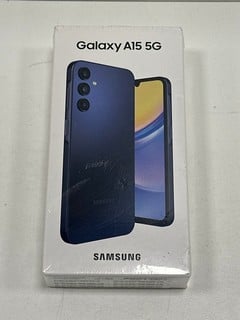 SAMSUNG GALAXY A15 5G 128GB SMARTPHONE IN BLUE BLACK: MODEL NO SM-A156E/DSN (WITH BOX & ALL ACCESSORIES) [JPTM127210] (SEALED UNIT) THIS PRODUCT IS FULLY FUNCTIONAL AND IS PART OF OUR PREMIUM TECH AN