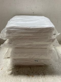 4 X SIENA DOUBLE SIZE DUVET COVERS IN WHITE SIZE: 212 X 230CM: LOCATION - H8