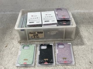 QTY OF CASE PARTNER SEQUIN COVERED PATTERNED HARDSHELL PHONE CASES FOR VARIOUS PHONE MODELS IN VARIOUS COLOURS: LOCATION - E5