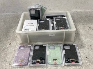 QTY OF CASE PARTNER SEQUIN COVERED PATTERNED HARDSHELL PHONE CASES FOR VARIOUS PHONE MODELS IN VARIOUS COLOURS: LOCATION - E5