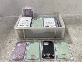 QTY OF CASE PARTNER SEQUIN COVERED PATTERNED HARDSHELL PHONE CASES FOR VARIOUS PHONE MODELS IN VARIOUS COLOURS: LOCATION - E5