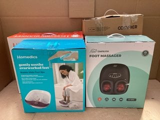 4 X ASSORTED HOUSE HOLD ITEMS TO INCLUDE HOMEDICS BUBBLEMATE FOOT SPA: LOCATION - H0