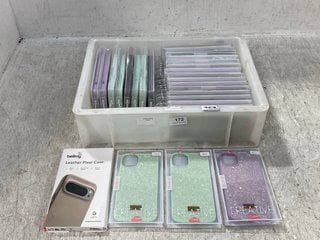 QTY OF CASE PARTNER SEQUIN COVERED PATTERNED HARDSHELL PHONE CASES FOR VARIOUS PHONE MODELS IN VARIOUS COLOURS: LOCATION - E5