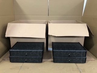 2 X BOXES OF LARGE BOX FILES FOR PAPER STORAGE IN BLACK: LOCATION - G14