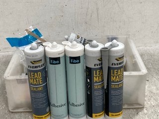 QTY OF ASSORTED HARDWARE ITEMS TO INCLUDE EVER BUILD EVERFLEX FIRE MATE INTUMESCENT SEALANT: LOCATION - E6