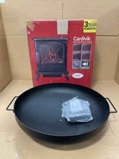 2 X ASSORTED ITEMS TO INCLUDE CARDIVIK BLACK LED ELECTRIC STOVE: LOCATION - E9