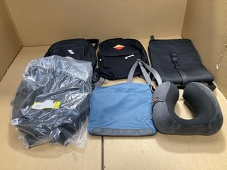 QTY OF ASSORTED JOHN LEWIS AND PARTNERS TRAVEL ITEMS TO INCLUDE THE ULTIMATE 3.0 NECK PILLOW IN DARK GREY: LOCATION - E13