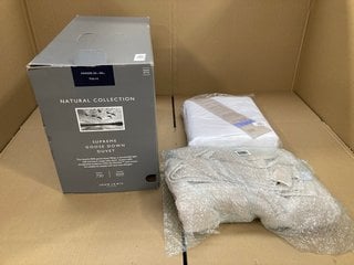 3 X ASSORTED JOHN LEWIS AND PARTNERS ITEMS TO INCLUDE KING SIZE NATURAL COLLECTION SUPREME GOOSE DOWN DUVET: LOCATION - E14