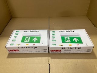 2 X CHANNEL 5 IN 1 EXIT SIGNS: LOCATION - E15