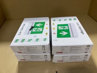 4 X CHANNEL 5 IN 1 EXIT SIGNS: LOCATION - E15