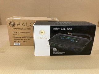 2 X HALO BOLT AIR+ 1750 ILLUMINATE CHARGERS - RRP - £300: LOCATION - E17