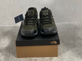 THE NORTH FACE MENS HEDGEHOG FUTURELIGHT LACE UP BOOTS IN TAUPE GREEN SIZE: 9.5 - RRP - £120: LOCATION - F18