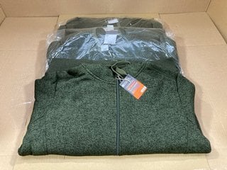 3 X MOUNTAIN WAREHOUSE NEVIS FUR LINED HOODIES II IN DARK KHAKI SIZE: L - RRP - £150: LOCATION - F17