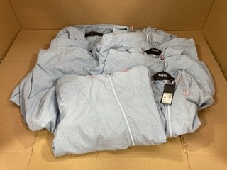 7 X KLASS WOMENS LIGHTWEIGHT ZIP UP JACKETS IN LIGHT BLUE IN VARIOUS SIZES: LOCATION - F17