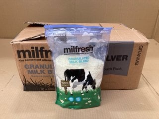 BOX OF MILFRESH GRANULATED MILK BLEND GRANULES 500G BB: 08/25: LOCATION - F15