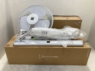 4 X ASSORTED ITEMS TO INCLUDE 16'' STAND FAN IN WHITE: LOCATION - F11