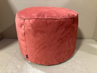 SOFT TOUCH FOOT POUFFE IN DARK RED: LOCATION - F9