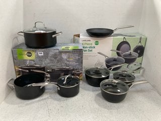 THE ORIGINAL GREEN PAN 6 PIECE PAN SET TO INCLUDE 4 PIECE ECO NON STICK PAN SET: LOCATION - F7