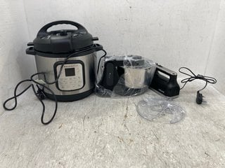 INSTANT POT DUO CRISP AIR FRYER AND MULTI USE PRESSURE COOKER TO INCLUDE 2 IN 1 STAND MIXER: LOCATION - F4