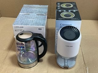 2 X COMPACT DEHUMIDIFIERS TO INCLUDE 2 X PEARLESCENT GLASS KETTLES: LOCATION - G0